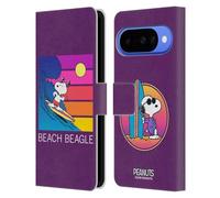 Head Case Designs Licenza Ufficiale Peanuts Beagle Spiaggia Snoopy Aloha Disco Custodia Portafoglio in Pelle Compatibile con Google Pixel 10