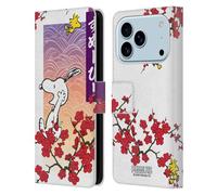 Head Case Designs Licenza Ufficiale Peanuts Boccioli di Ciliegia 2 Snoopy Orientale Custodia Portafoglio in Pelle Compatibile con Apple iPhone 17 PRO