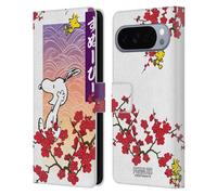 Head Case Designs Licenza Ufficiale Peanuts Boccioli Di Ciliegia 2 Snoopy Orientale Custodia Portafoglio in Pelle Compatibile con Google Pixel 10 Pro XL