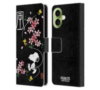 Head Case Designs Licenza Ufficiale Peanuts Boccioli di Ciliegia Snoopy Orientale Custodia Portafoglio in Pelle Compatibile con Apple iPhone 17
