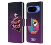 Head Case Designs Licenza Ufficiale Peanuts Cane da surf Snoopy Aloha Disco Custodia Portafoglio in Pelle Compatibile con Google Pixel 10