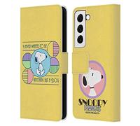 Head Case Designs Licenza Ufficiale Peanuts Cane Snoopy Sogni Deco Custodia Portafoglio in Pelle Compatibile con Samsung Galaxy S22 5G