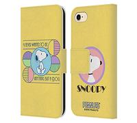 Head Case Designs Licenza Ufficiale Peanuts Cane Snoopy Sogni Deco Custodia Portafoglio in Pelle Compatibile con Apple iPhone 7/8 / SE 2020 & 2022