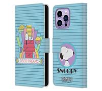 Head Case Designs Licenza Ufficiale Peanuts Casa dei Sogni Snoopy Sogni Deco Custodia Portafoglio in Pelle Compatibile con Apple iPhone 14 PRO Max