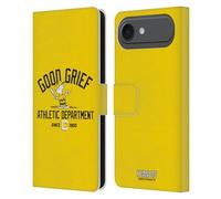 Head Case Designs Licenza Ufficiale Peanuts Charlie Brown Buon Dio Squadra Sport Custodia Portafoglio in Pelle Compatibile con Apple iPhone 17 Air