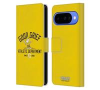 Head Case Designs Licenza Ufficiale Peanuts Charlie Brown Buon Dio Squadra Sport Custodia Portafoglio in Pelle Compatibile con Google Pixel 10