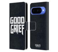 Head Case Designs Licenza Ufficiale Peanuts Charlie Brown Good Grief T-Shirt Rock Custodia Portafoglio in Pelle Compatibile con Google Pixel 10