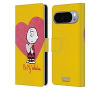 Head Case Designs Licenza Ufficiale Peanuts Charlie Brown Valentino 2 Sigillato Con Un Bacio Custodia Portafoglio in Pelle Compatibile con Google Pixel 10 Pro XL