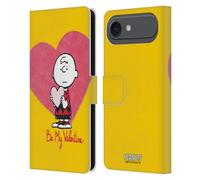 Head Case Designs Licenza Ufficiale Peanuts Charlie Brown Valentino 2 Sigillato con Un Bacio Custodia Portafoglio in Pelle Compatibile con Apple iPhone 17 Air