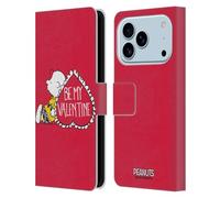 Head Case Designs Licenza Ufficiale Peanuts Charlie Brown Valentino Sigillato con Un Bacio Custodia Portafoglio in Pelle Compatibile con Apple iPhone 17 PRO