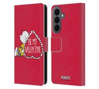 Head Case Designs Licenza Ufficiale Peanuts Charlie Brown Valentino Sigillato con Un Bacio Custodia Portafoglio in Pelle Compatibile con Samsung Galaxy S26 Plus