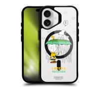 Head Case Designs Licenza Ufficiale Peanuts Charlie Brown & Woodstock Snoopy & Freunde Black Shockproof Bumper Case [Military Grade] Compatible with Apple iPhone 16 and Compatible with MagSafe