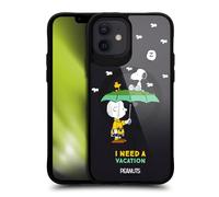 Head Case Designs Licenza Ufficiale Peanuts Charlie Brown & Woodstock Snoopy & Friends Black Shockproof Bumper Case [Military Grade] Compatible with Apple iPhone 12 / iPhone 12 Pro and with MagSafe