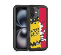 Head Case Designs Licenza Ufficiale Peanuts Charlie Oh Santo Cielo metà E Risate Custodia Antiurto Ultra Blindata Compatibile con Apple iPhone 16