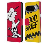 Head Case Designs Licenza Ufficiale Peanuts Charlie Oh Santo Cielo Metà E Risate Custodia Portafoglio in Pelle Compatibile con Google Pixel 10 Pro XL
