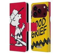 Head Case Designs Licenza Ufficiale Peanuts Charlie Oh Santo Cielo Metà E Risate Custodia Portafoglio in Pelle Compatibile con Apple iPhone 18 Pro