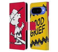 Head Case Designs Licenza Ufficiale Peanuts Charlie Oh Santo Cielo Metà E Risate Custodia Portafoglio in Pelle Compatibile con Google Pixel 10