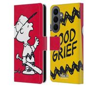 Head Case Designs Licenza Ufficiale Peanuts Charlie Oh Santo Cielo metà E Risate Custodia Portafoglio in Pelle Compatibile con Samsung Galaxy S26 Plus