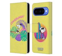 Head Case Designs Licenza Ufficiale Peanuts Cowabunga! Snoopy Aloha Disco Custodia Portafoglio in Pelle Compatibile con Google Pixel 10