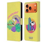 Head Case Designs Licenza Ufficiale Peanuts Cowabunga! Snoopy Aloha Disco Custodia Portafoglio in Pelle Compatibile con Apple iPhone 17 Pro Max