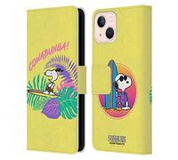 Head Case Designs Licenza Ufficiale Peanuts Cowabunga! Snoopy Aloha Disco Custodia Portafoglio in Pelle Compatibile con Apple iPhone 13