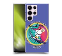 Head Case Designs Licenza Ufficiale Peanuts Cowabunga Surf Snoopy Passeggiata Aerografata Custodia Cover Dura per Parte Posteriore Compatibile con Samsung Galaxy S23 Ultra 5G