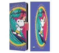 Head Case Designs Licenza Ufficiale Peanuts Cowabunga Surf Snoopy Passeggiata Aerografata Custodia Portafoglio in Pelle Compatibile con Samsung Galaxy S25 FE