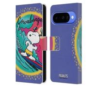 Head Case Designs Licenza Ufficiale Peanuts Cowabunga Surf Snoopy Passeggiata Aerografata Custodia Portafoglio in Pelle Compatibile con Google Pixel 10