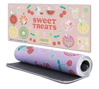 Head Case Designs Licenza Ufficiale Peanuts Dolcetti alla Frutta di Snoopy Grafici 37.4 x 15.75 x 0.16 Inches (900 x 400 mm) - XL Tappetino per Mouse E Scrivania da Ufficio per Giochi Tastiera PC