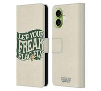 Head Case Designs Licenza Ufficiale Peanuts Freak Flag Fly Woodstock 50th Custodia Portafoglio in Pelle Compatibile con Apple iPhone 17