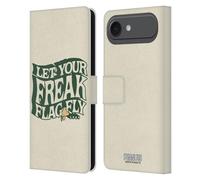 Head Case Designs Licenza Ufficiale Peanuts Freak Flag Fly Woodstock 50th Custodia Portafoglio in Pelle Compatibile con Apple iPhone 17 Air