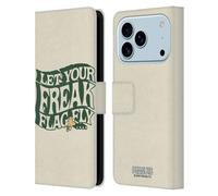 Head Case Designs Licenza Ufficiale Peanuts Freak Flag Fly Woodstock 50th Custodia Portafoglio in Pelle Compatibile con Apple iPhone 17 PRO