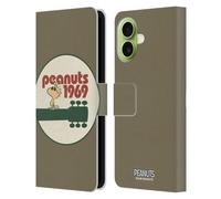 Head Case Designs Licenza Ufficiale Peanuts Guitar 1969 Woodstock 50th Custodia Portafoglio in Pelle Compatibile con Apple iPhone 17