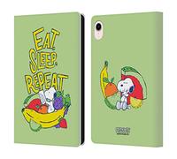 Head Case Designs Licenza Ufficiale Peanuts Mangia Dorme Snoopy Naturalmente Dolce Custodia Portafoglio in Pelle Compatibile con Apple iPad Mini (2021/2024)