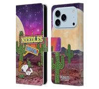 Head Case Designs Licenza Ufficiale Peanuts Nebulosa Aghi di Cactus Snoopy Cowboy Spazio Custodia Portafoglio in Pelle Compatibile con Apple iPhone 17 PRO