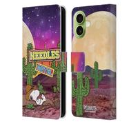 Head Case Designs Licenza Ufficiale Peanuts Nebulosa Aghi di Cactus Snoopy Cowboy Spazio Custodia Portafoglio in Pelle Compatibile con Apple iPhone 17
