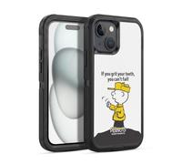 Head Case Designs Licenza Ufficiale Peanuts Non Puoi Fallire Charlie Brown Custodia Antiurto Ultra Blindata compatibile con Apple iPhone 15