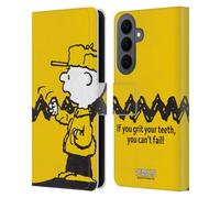 Head Case Designs Licenza Ufficiale Peanuts Non Puoi Fallire Charlie Brown Custodia Portafoglio in Pelle Compatibile con Samsung Galaxy S26 Plus