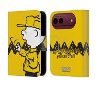 Head Case Designs Licenza Ufficiale Peanuts Non Puoi Fallire Charlie Brown Custodia Portafoglio in Pelle Compatibile con Apple iPhone Duo