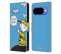 Head Case Designs Licenza Ufficiale Peanuts Oh Santo Cielo Charlie Brown Custodia Portafoglio in Pelle Compatibile con Google Pixel 10