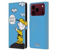 Head Case Designs Licenza Ufficiale Peanuts Oh Santo Cielo Charlie Brown Custodia Portafoglio in Pelle Compatibile con Apple iPhone 18 Pro Max