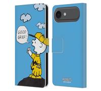 Head Case Designs Licenza Ufficiale Peanuts Oh Santo Cielo Charlie Brown Custodia Portafoglio in Pelle Compatibile con Apple iPhone 17 Air