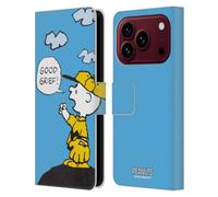 Head Case Designs Licenza Ufficiale Peanuts Oh Santo Cielo Charlie Brown Custodia Portafoglio in Pelle Compatibile con Apple iPhone 18 Pro
