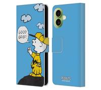 Head Case Designs Licenza Ufficiale Peanuts Oh Santo Cielo Charlie Brown Custodia Portafoglio in Pelle Compatibile con Apple iPhone 17