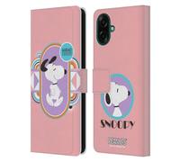 Head Case Designs Licenza Ufficiale Peanuts Pastelli Snoopy Sogni Deco Custodia Portafoglio in Pelle Compatibile con Samsung Galaxy A07
