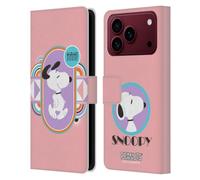 Head Case Designs Licenza Ufficiale Peanuts Pastelli Snoopy Sogni Deco Custodia Portafoglio in Pelle Compatibile con Apple iPhone 18 Pro Max