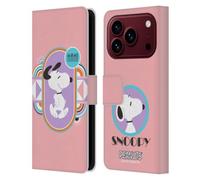 Head Case Designs Licenza Ufficiale Peanuts Pastelli Snoopy Sogni Deco Custodia Portafoglio in Pelle Compatibile con Apple iPhone 18 Pro