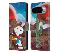 Head Case Designs Licenza Ufficiale Peanuts Ranger Nebulosa Snoopy Cowboy Spazio Custodia Portafoglio in Pelle Compatibile con Google Pixel 10 Pro XL