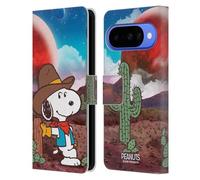 Head Case Designs Licenza Ufficiale Peanuts Ranger Nebulosa Snoopy Cowboy Spazio Custodia Portafoglio in Pelle Compatibile con Google Pixel 10