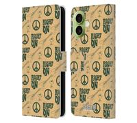 Head Case Designs Licenza Ufficiale Peanuts Right On Pattern Woodstock 50th Custodia Portafoglio in Pelle Compatibile con Apple iPhone 17